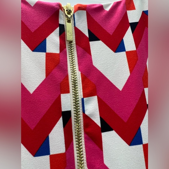 Eliza J Geometric Shift Midi Dress Size: 8 Excellent Used Condition. - Picture 6 of 11